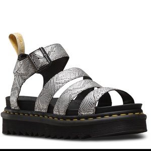 SNAKE SKIN PRINT DOC MARTEN SANDALS
